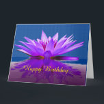 Vatten Lilly Birthday Card Kort<br><div class="desc">Vatten Lily-design för födelsedagskort</div>