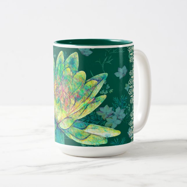 Vatten Lilly & Snöre Grönt Mugg (Framsida höger)