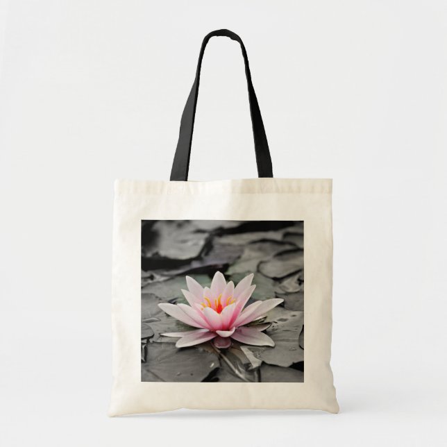 Vatten Lily Aquatic Plant Tote Bag Tygkasse (Framsidan)