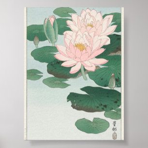 Vatten Lily av Ohara Koson (1920-1930) Poster