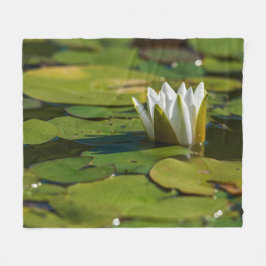 Vatten Lily Blommar Fleecefilt