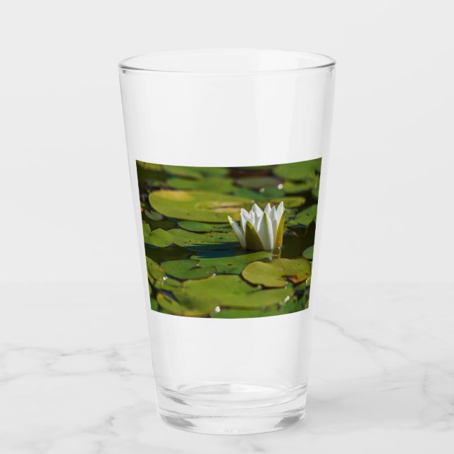 Vatten Lily Blommar Glaskopp (Framsida)