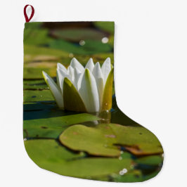 Vatten Lily Blommar Stor Julstrumpa