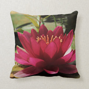Vatten Lily Blommigt Dekorativ kudde Asian Decor