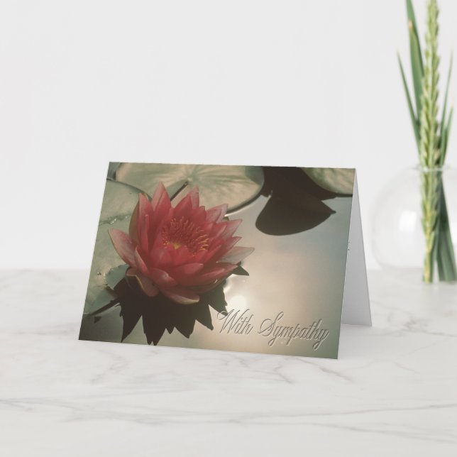 Vatten Lily Condolcard Kort (Framsida)