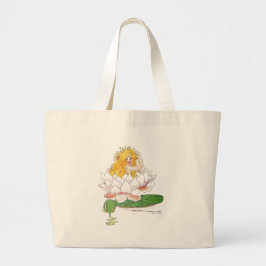 Vatten Lily Cute Flower Child Blommigt Fairy Girl Jumbo Tygkasse