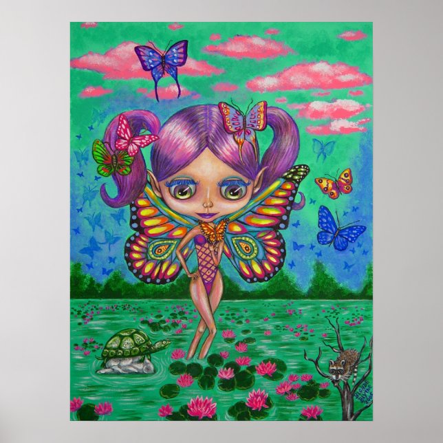 Vatten Lily Fairy Poster (Framsidan)