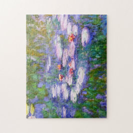 Vatten Lily Flowers i Bloom Claude Monet Fine Art Pussel