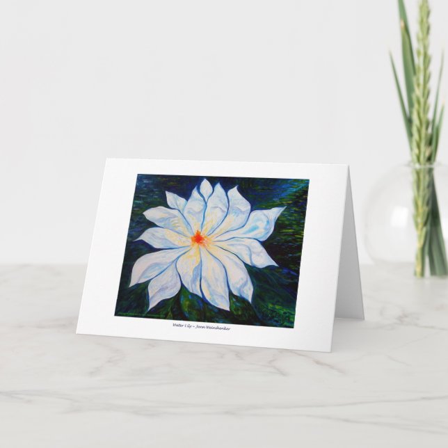 Vatten Lily GREETING CARD Kort (Framsida)