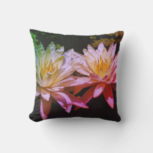 "Vatten lily in Rain" Dekorativ kudde