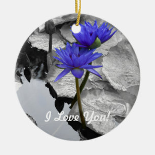 Vatten Lily Kärlek "I Kärlek You" Ornament