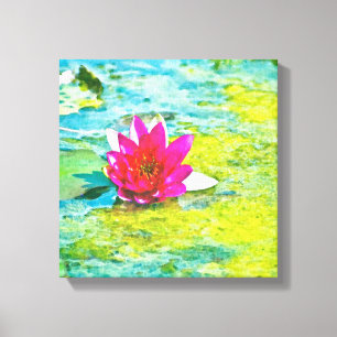 Vatten Lily Lilypad Canvastryck