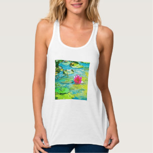 Vatten Lily Lilypad Linne Med Racerback