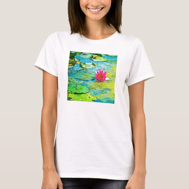 Vatten Lily Lilypad Tee Shirt (Framsida)
