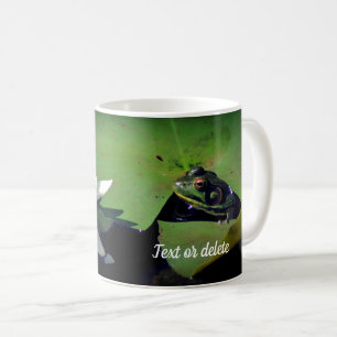 Vatten Lily Lotus Flower and Frog Personlig Kaffemugg