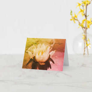 Vatten Lily Lotus Flower Art Note Card Kort