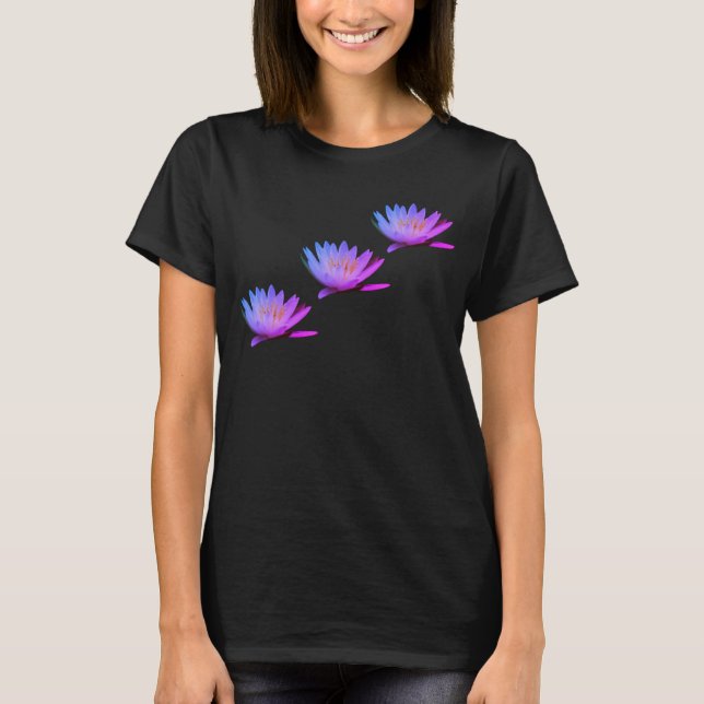 Vatten Lily Lotus Flower T Shirt (Framsida)
