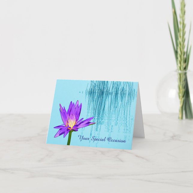 Vatten Lily Note Greeting Cards Kort (Framsida)