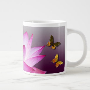 Vatten Lily och Butterflies Jumbo Mugg