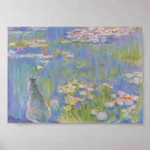 Vatten lily och cat Oscar-Claude Monet