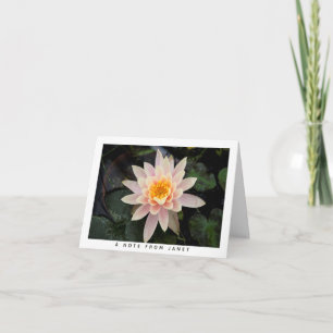 Vatten Lily-Personlig Note Card Anteckningskort