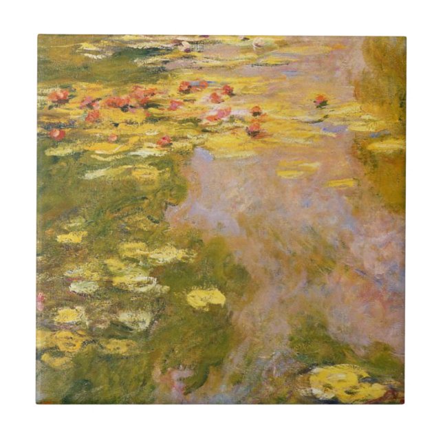 Vatten Lily Pond av Claude Monet Ceramic Tile Kakelplatta (Framsidan)