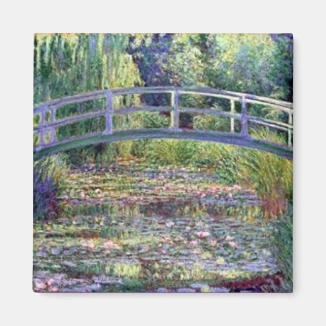 Vatten Lily Pond av Claude Monet Magnet (Framsidan)