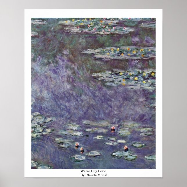 Vatten Lily Pond av Claude Monet Poster (Framsidan)