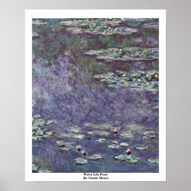 Vatten Lily Pond av Claude Monet Poster (Framsidan)