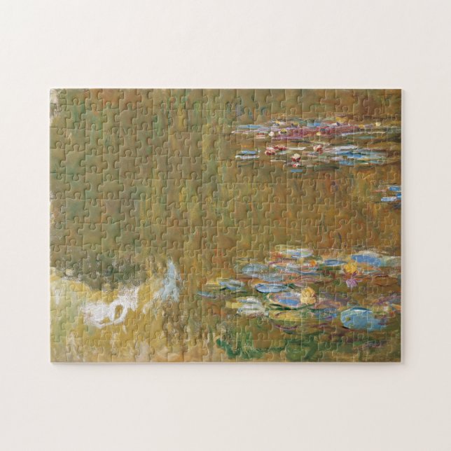 Vatten Lily Pond av Claude Monet Pussel (Horisontell)