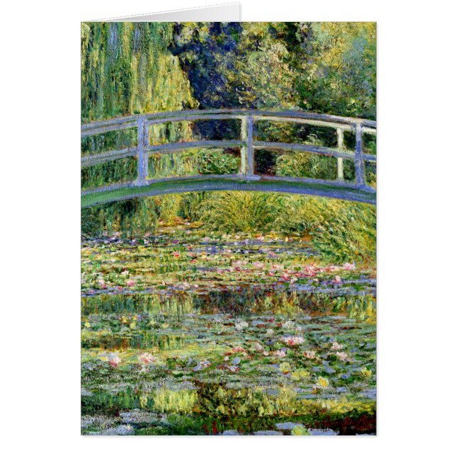 Vatten-Lily Pond av Monet Fine Art Hälsningskort (Framsidan)