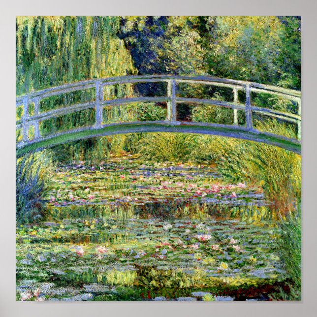 Vatten-Lily Pond av Monet Fine Art Poster (Framsidan)