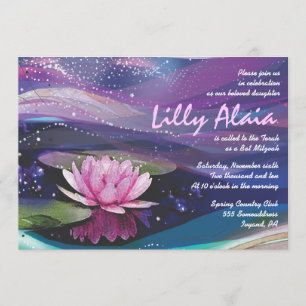 Vatten Lily Pond Bat mitzvah inbjudan Inbjudan