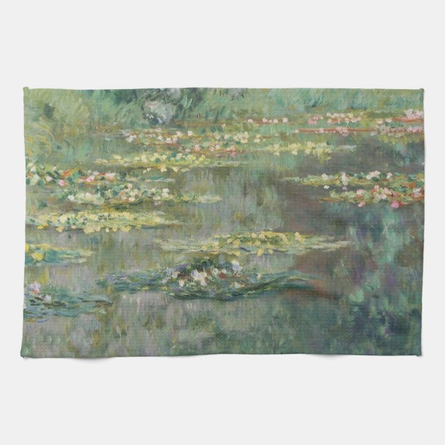 Vatten Lily Pond Claude Monet Kökshandduk (Horisontell)