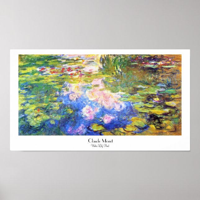 Vatten Lily Pond Claude Monet Poster (Framsidan)