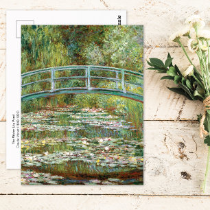 Vatten Lily Pond Claude Monet-vykort Vykort