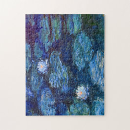 Vatten Lily Pond i Blue Claude Monet Fine Art Pussel