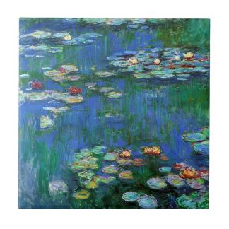 Vatten Lily Pond i Blue Impressionism Kakelplatta