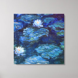 Vatten Lily Pond i Blue Monet Fine Art Canvastryck