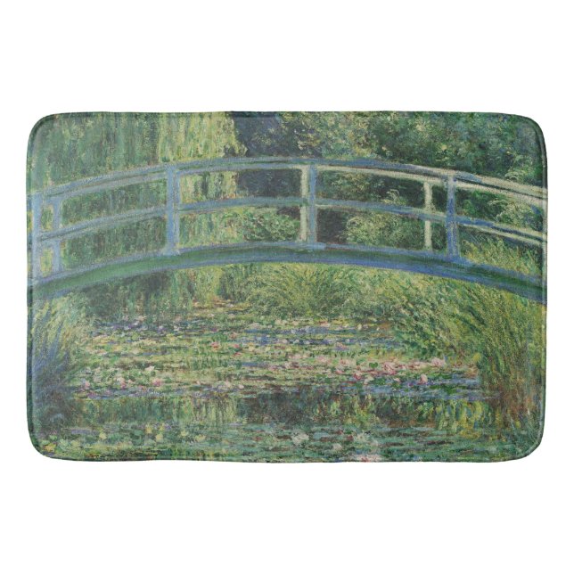 Vatten-Lily Pond, liggande Oljemålning, Monet Badrumsmatta (Framsidan)