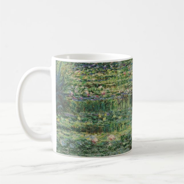 Vatten-Lily Pond, liggande Oljemålning, Monet Kaffemugg (Vänster)