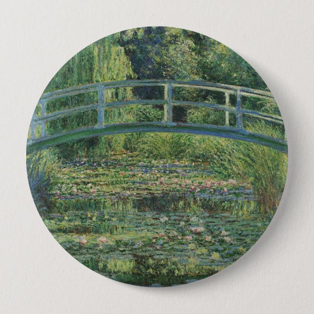 Vatten-Lily Pond, liggande Oljemålning, Monet Knapp (Framsida)