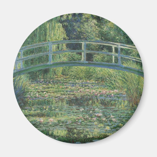 Vatten-Lily Pond, liggande Oljemålning, Monet Magnet (Framsidan)