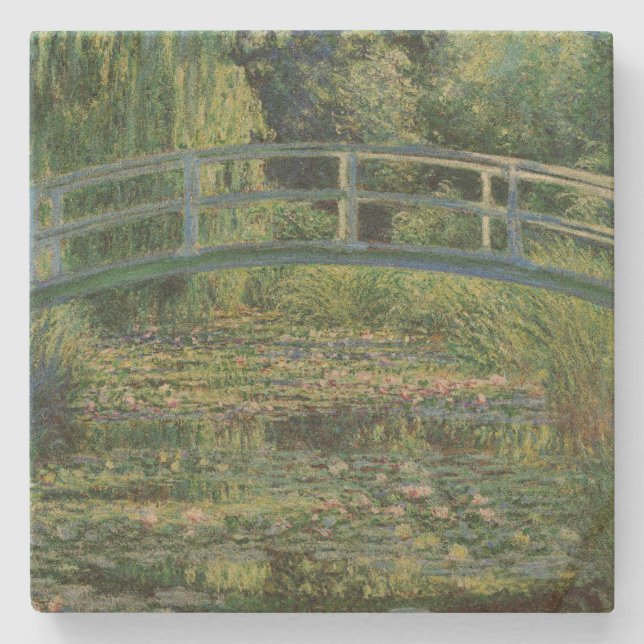 Vatten-Lily Pond, liggande Oljemålning, Monet Stenunderlägg (Framsidan)