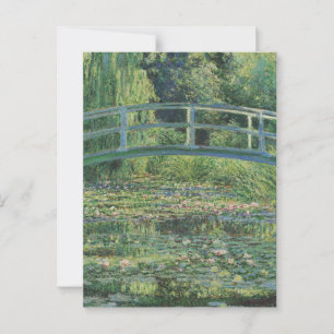 Vatten-Lily Pond, liggande Oljemålning, Monet Vykort