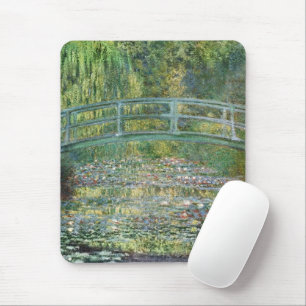 Vatten Lily Pond Måla på Fransk för vintage Musmatta