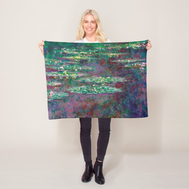 Vatten Lily Pond, Monet Fleecefilt (På plats)