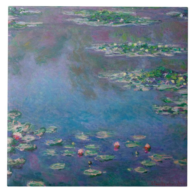 Vatten Lily Pond, Monet Kakelplatta (Framsidan)