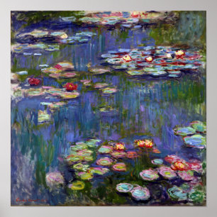 Vatten Lily Pond, Monet Poster