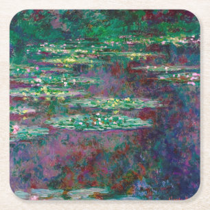 Vatten Lily Pond, Monet Underlägg Papper Kvadrat